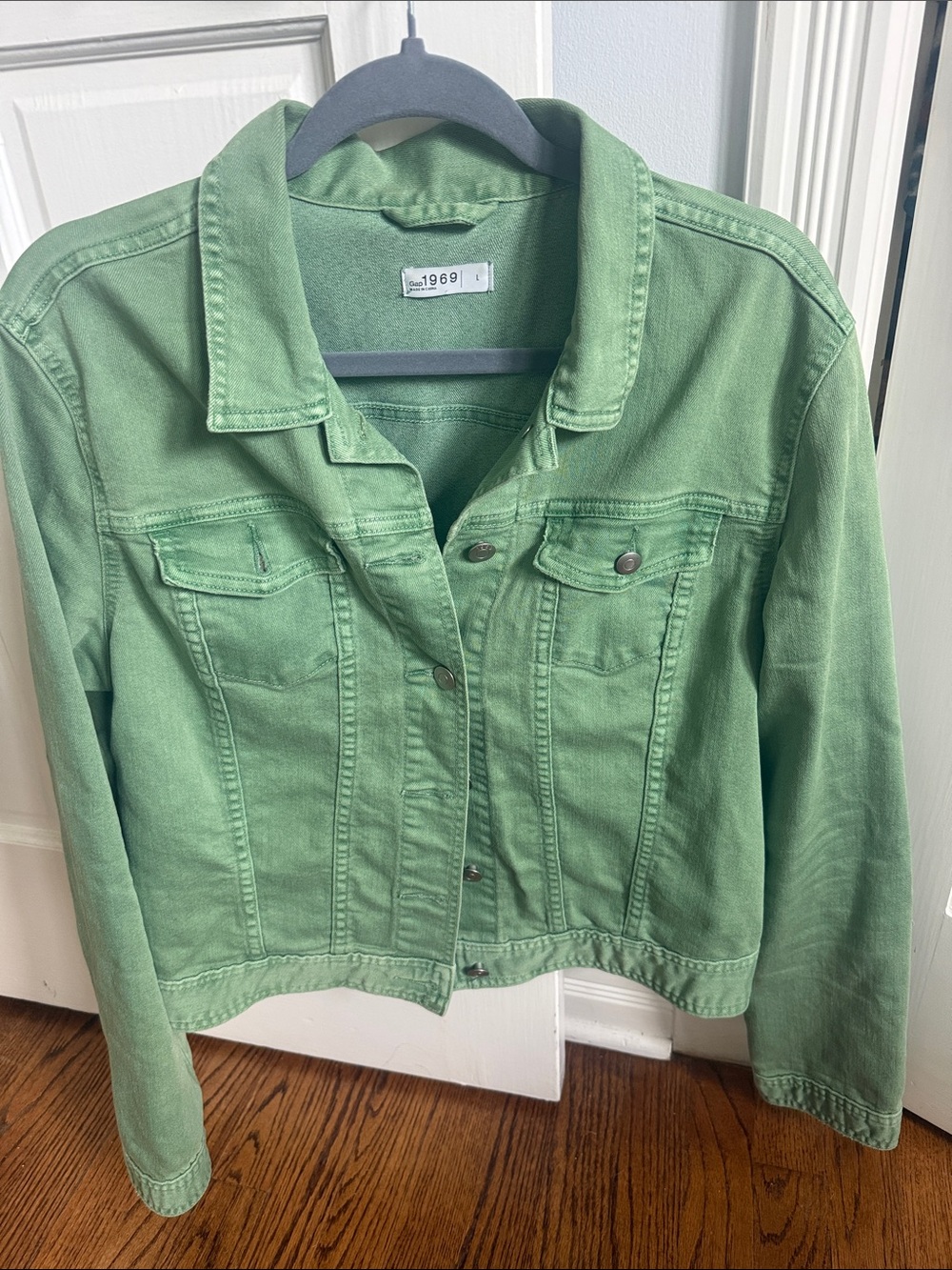 1969 Green Denim Trucker Jacket - Women's